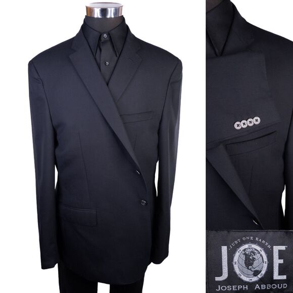 Joe JOSEPH ABBOUD Mens Blazer Sport Coat Casual Jacket Size 50L 2-Button Silver - Picture 1 of 15